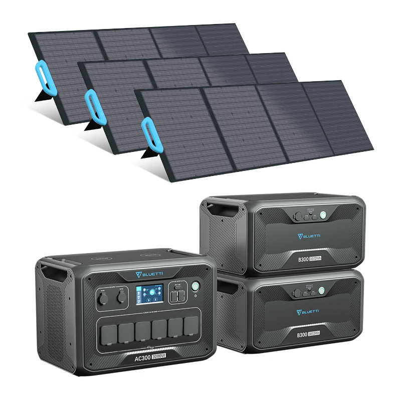 BLUETTI AC300 + 2x B300 + 3x PV200 Stromaggregat Solar