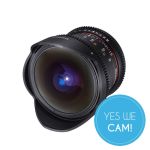 Samyang 12mm T3.1 VDSLR Fisheye Objektiv für Canon EF Seitlich