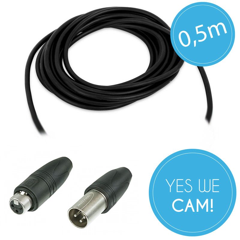 XLR-Kabel 0,5 Meter - 3-polig